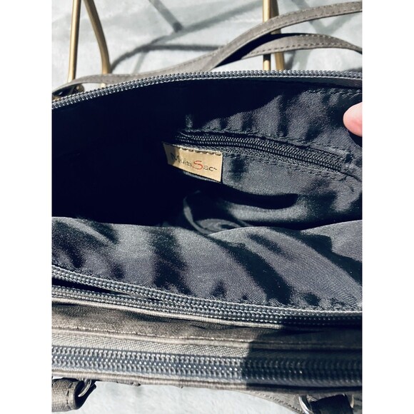 MultiSac Women's Dark Gray Crossbody Dual handles Purse NWT - Picture 10 of 12